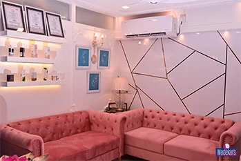 ReGlow Clinic waiting lounge interior at Manikbaug, Sinhgad Road, Pune